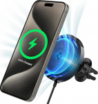 Spigen OneTap Pro 3 Cryomax Magsafe autokinnitus koos laadimisfunktsiooniga, kiirlaadimisfunktsiooniga juhtmevaba autolaadija, ventilatsiooniga mobiiltelefonihoidik, mis &uuml;hildub iPhone 17/16/15/14/13/12 (Pro/Max/Air/Plus/Mini)