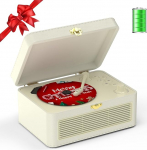 Kaasaskantav CD-m&auml;ngija Bluetooth: Kegaudio raadio koos CD-m&auml;ngijaga kaasaskantav koos k&otilde;lariga Kaugjuhtimispuldiga toetab USB/AUX taasesitust k&otilde;rvaklappide pesa (valge)