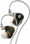 KZ ZAS In-Ear Monitor, 1DD + 7BA h&uuml;briidajamiga IEM k&otilde;rvaklapid, HiFi IEM k&otilde;rvaklapid, m&auml;nguk&otilde;rvaklapid, eemaldatava h&otilde;betatud OFC-kaabliga muusikutele Audiophile (ilma mikrofonita)