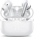 Bluetooth k&otilde;rvaklapid, juhtmevabad Bluetooth 5.4 k&otilde;rvaklapid 4 ENC m&uuml;ravastase mikrofoniga, 3D Deep Bass, 40 tundi In-Ear juhtmevabad k&otilde;rvaklapid IP7 veekindlad spordik&otilde;rvaklapid USB-C HiFi Stereo 2026 Valge