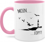 Kruus 325 ml - avaldus - Moin...L&ouml;ppt! - Must - 325 ml - Roosa - Kohvimug Moin Kingitus kohvitassid &uuml;tlused P&otilde;hja-Saksamaa Ainult taim P&otilde;hja-Saksamaa P&otilde;hjameri P&otilde;hja-Saksa