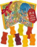 Hallingers Genuss Manufaktur Puuviljamahla karud advendikalender - 24 puuviljasorti, Premium puuviljamahla karu - eriti suur, k&auml;sitsi valmistatud, maiustused kingitus lastele pere t&auml;iskasvanutele j&otilde;uludeks