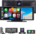 4K Apple Carplay 10,26-tolline Carplay koos esikaameraga Carplay Androidi autoekraan koos eksklusiivse hoidjaga Kaasaskantav koos Dual Bluetooth Siri Google Navigation Tagurduskaamera Digitaalne meedia