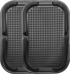 sourcing map 2 St&uuml;ck Auto-Armaturenbrett-Anti-Rutsch-Matte, 15,2 x 10,2 cm, universelles Klebepad, waschbar, wiederverwendbar, Auto-Anti-Rutsch-Matten f&uuml;r Handy, Schl&uuml;ssel, Sonnenbrille, elektronische