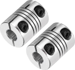 hankekaart Flexible Wellenkupplung, 3 kuni 6 mm, 20 mm pikkus, 15 Durchmesser, Klemmwellenkupplung, Aluminiumlegierung, Gelenkverbinder, Schrittmotor-Kupplung f&uuml;r 3D-Drucker, CNC-Maschinen