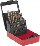Sealey AK4701 19pc HSS Cobalt Split Point Fully Ground Drill Bit Set-Metric, Multicoloured, 3.9 x 11.3 x 16.2 cm Set of 19 Pieces