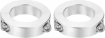 hankimise kaart 2 Pack Double Split Shank Sleeve 1.5 "Bore kaheosaline Clamp Collar 2.4" OD Compression Fitting (2024 Alumiinium)