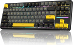 LexonElec X Attack Shark X87 traadita m&auml;nguklaviatuur, Tri Mode BT/2.4G/Wired, Hot-Swap, lineaarne l&uuml;liti, 87 klahvi PBT klahvikate, tihendistruktuur, RGB klaviatuur (must)