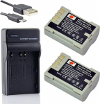 DSTE BLM-5 Li-ion aku (2-pakk) ja Micro USB laadija Sobib Olympus E1 E5 E3 E300 E330 E500 E510 E520 C-8080 C-7070 C-5060 digikaamerale nagu Olympus PS-BLM5