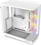 NZXT H6 Flow RGB, CC-H61FW-R1, kompaktsed keskmised, kahe kambriga torni korpus, sisaldab 3 x 120 mm, RGB ventilaatorit, klaasist paneelid panoraamvaatega, k&otilde;rge j&otilde;udlusega, &otilde;huvoolupaneelid, valge
