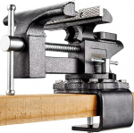 Kaheotstarbeline Vice 6 "Heavy Duty Clamp On Bench Vice valmistatud 60,000 PSI sepistatud terasest 270 &deg; Swivel Base Portable Vice for Workbench Woodworking