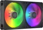 Cooler Master MasterFan SF240R ARGB korpuseventilaator - lihtne paigaldus, ruudukujuline raamkonstruktsioon, vibratsiooni summutav polster, h&uuml;briidlabad ja adresseeritav RGB LED-valgustus - 240 mm