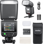 Godox V480-F v&auml;lk Fujifilmi jaoks, GN50 suur v&otilde;imsus, puuteekraaniga juhtimine, USB-C laadimine, 1,7s kiire taastumisaeg, 650 t&auml;isj&otilde;ulist v&auml;lku, 2,4G X juhtmevaba 1/8000s HSS TTL v&auml;lkkiirenduslampide kiirsignaaliga