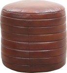 Marrakech Vintage istmepadi v&auml;ljaheide koos t&auml;idisega ja valmistatud ehtsast nahast | Janeiro Pouf v&auml;ljaheide konjaki v&auml;rvi &uuml;mmargune 45 cm suur | Jalgpadi Bean Bag skandinaavia magamistoa elutoa kaunistamiseks