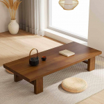 Tatami-Tische aus Massivholz, Meditations- und Sitzaltartische, Standtische, kleine Couchtische f&uuml;r Wohnzimmer/Tatami-Raum/Meditations- und Teezeremonie (Walnuss, 120 cm/47,2 Zoll)