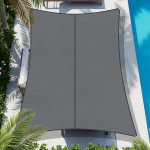 COOL AREA Markiis Veekindel ristk&uuml;likukujuline 3 x 4 m UV-blokeeringuga ilmastikukindel terrassi aeda tagahoovi, antratsiitne