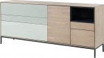 MASSIVMOEBEL24.DE Chicago #05 Akaatsia k&uuml;ljepaneel 200 x 45 x 85 Hall / valge lakitud