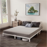 Dreamzie voodi 160 x 200 cm metallist liugraamiga - voodiraam 160 x 200 cm madratsile, k&otilde;rgus 25 cm - vastupidav, lihtne kokkupanek, ulatuslik panipaik - valge liugraam