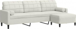 vidaXL 3-kohaline diivan koos jalgpidi k&auml;etoedega metallraamiga polsterdatud diivan elutoa jaoks Lounge diivan istumise m&ouml;&ouml;bel Modern Cream Velvet