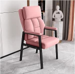 Kaasaegne k&otilde;rge seljatoega metallist raamiga tugitool, &uuml;ks diivanitool elutuppa, nahk, kontor, k&uuml;lalistetool ja vastuv&otilde;tutool, roosa