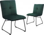 CangLong Rivet Logan Mid Century Modern s&ouml;&ouml;gitool elutoas, 2 tk, roheline, massiivsete metalljalgadega, komplekt, roheline
