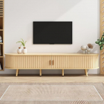 175 cm TV kapp koos hoiuruumiga, &uuml;mmargune lauaplaat 70-tollise teleri jaoks, TV kapp magamistoas ja elutoas, Lowboard elutoas 2 sahtliga, hele p&auml;hkelpuu puidust