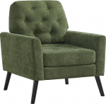 Wing Chair, elutuba, lugemistool, polsterdatud tool sametiga, et PU kunstnahast, elutoa tool elutuppa, magamistuppa, kontorisse, r&otilde;dule (roheline)