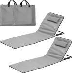 Pack of 2 rannatoolid, kokkupandav kergekaaluline mugav rannatooli, reguleeritav lamamistool koos hoiukotiga, kaasaskantav p&auml;ikesetooli rannale, telkimisele ja aeda, ruumi s&auml;&auml;stev ja stabiilne