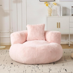 Bean Bag, t&auml;iskasvanute Bean Bag koos t&auml;idisega, hingav Bean Bag valmistatud pehme Faux Fur lille kuju, kohev Bean Bags & Dimensionally Stabiilne Bean Bag tool lugemisnurgas ja istumisala (roosa)