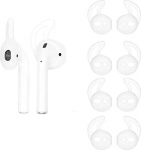 OneCut Silikoonist k&otilde;rvaklapid, mis &uuml;hilduvad AirPods 1 & 2 Silikoonist pehmed libisemiskindlad spordik&otilde;rvaklapid Anti-Drop k&otilde;rva konksu geel k&otilde;rvaklappide kaitsvad aksessuaarid (l&auml;bipaistev)