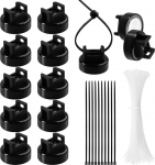 SPEEDWOX 10 x magnetische Kabelhalter f&uuml;r Kabelbinder mit 100 Nylon-Kabelbinder, magnetische Kabelbinder-Halterung, strapazierf&auml;hig, magnetisch, Kabelbinder-Management-Basis, Elektrozubeh&ouml;r for Draht