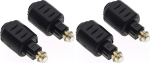 Keple Toslink-Stecker 2 St&uuml;ck, Mini-Toslink Auf Adapter - Optischer Audiostecker, Digitales S/Pdif-Kabel/Glasfaserkabel f&uuml;r Soundbars, Stereoanlagen/Verst&auml;rker, Hi-Fi (Packung mit 2)