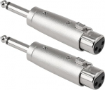 2tk XLR to Jack Mono Adapter Professional 6.35mm 1/4" Mono Male to 3-Pin XLR Female Jack kaabli &uuml;hendaja Adapter Stereo Audio Microphone Adapter Converter Connector