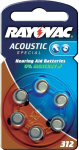 RAYOVAC 312 Special Acoustic/1,4 V/180 mAh kuuldeaparaadi patareide jaoks Karbis 60 (10 x 6)