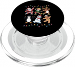 Lustiger Tanzender Weihnachtsmann, Elf, Rentier, Pinguin PopSockets PopGrip f&uuml;r MagSafe
