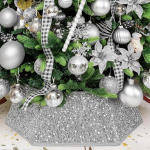 XmasExp j&otilde;ulupuu krae 85 cm Sequin Tree seelik j&otilde;ulup&uuml;hade jaoks Home Decor j&otilde;ulupuu r&otilde;ngaste baasi kate suur suurus 6 kaupa h&otilde;bedane pakett