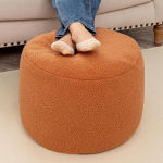&Uuml;mmargune Pouf Ottomani 50.8 x 50.8 x 35.6 cm Boho Poof Home Decor P&otilde;randapouf Ottomani jalatugi diivanile diivanile Bean Bag toolidele elutuba magamistuba oranž