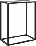 Konsole Tisch Transparent Hartglas Stahl 60x35x75 cm - Wohnzimmer Modern Model322803