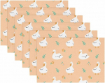 Kangast laualusad, pestavad laualusad s&ouml;&ouml;gilauale, komplekt 6, Cartoon Animal Duck (karikatuurne loom)