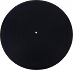 Vinyl Schallplatten Untersetzer Einfaches Platzset Retro aus Gr&uuml;nem Silikon Hitzeisolierend und Elastisch im Vintage Design f&uuml;r K&uuml;che und Zuhause