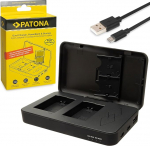 PATONA Dual Charger for NP-FW50 Batteries with Power Bank Function and Memory Cards Storage Compatible with Sony Alpha 7 6400 6500 A7S A7R A7II ZV-E10 DSC RX10 Mark II III IV RX1R III DSC-RX1RM3