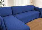HOMERILLA Sectional Diivan Covers, L Shape 3 Seater Chaise Lounge Slipcover, Diivan Cover koertele, m&ouml;&ouml;bli kaitsja, merev&auml;e sinine, XL, 2 Pack