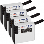 4 x Batteries for Rollei Actioncam 430 (4K Full HD WiFi)