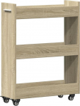 vidaXL kapp ratastega Sonoma tammepuust 60 x 22 x 79 cm Puitmaterjali