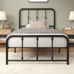 Zinus Florence &uuml;heinimesevoodi 80 x 190 cm - Voodi 80 x 190 cm - Voodiraam metallist pea- ja jalatoega - k&otilde;rgus 35 cm - metallist liugraam koos - hoiuruum allpool - must