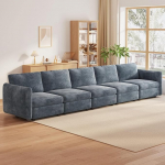 Guyii Modular Corner Diivan 5-Seater, suur elutoa maastiku kangast diivan, diivanid ja diivanid elutuppa, mugav diivan koos tugitooliga, kaasaegne elutoa diivan (5 istekohta)