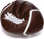 Ecopuf Korvpalli kott XL - Kunstnahast m&auml;ngupadi - Ideaalne jalgpallif&auml;nnidele, lastele - Bean Bag elutuba - Sametist Bean Bag - M&auml;ngutool Pouf Sack - 130 x 60 cm, Rugby American Football