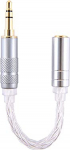 3,5 mm Stereo Male to 2,5 mm Balanced Female adapteri kaabel / k&otilde;rvaklappide / v&otilde;imendi mees-mehe kullatud OCC muunduri pistik adapter 14 cm / 5,51 tolli