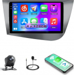 Roinvou 4+128G Android 15 Autoradio f&uuml;r Seat Leon MK2 2005-2012 mit Carplay Android Auto, 9 Zoll Auto Radio Incell Touchscreen mit GPS Bluetooth EQ WiFi RDS FM SWC MIC R&uuml;ckfahrkamera