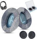 Cooling-Gel QuietComfort 35 / QC35 ii asendusk&otilde;rvapadjad Bose k&otilde;rvaklappidele Cusion, &uuml;hildub Bose QC45 QC25 QC2 QC15/ Around-Ear 2 /AE2 AE2i AE2w/ SoundTrue & SoundLink seeriaga, sinine ja must